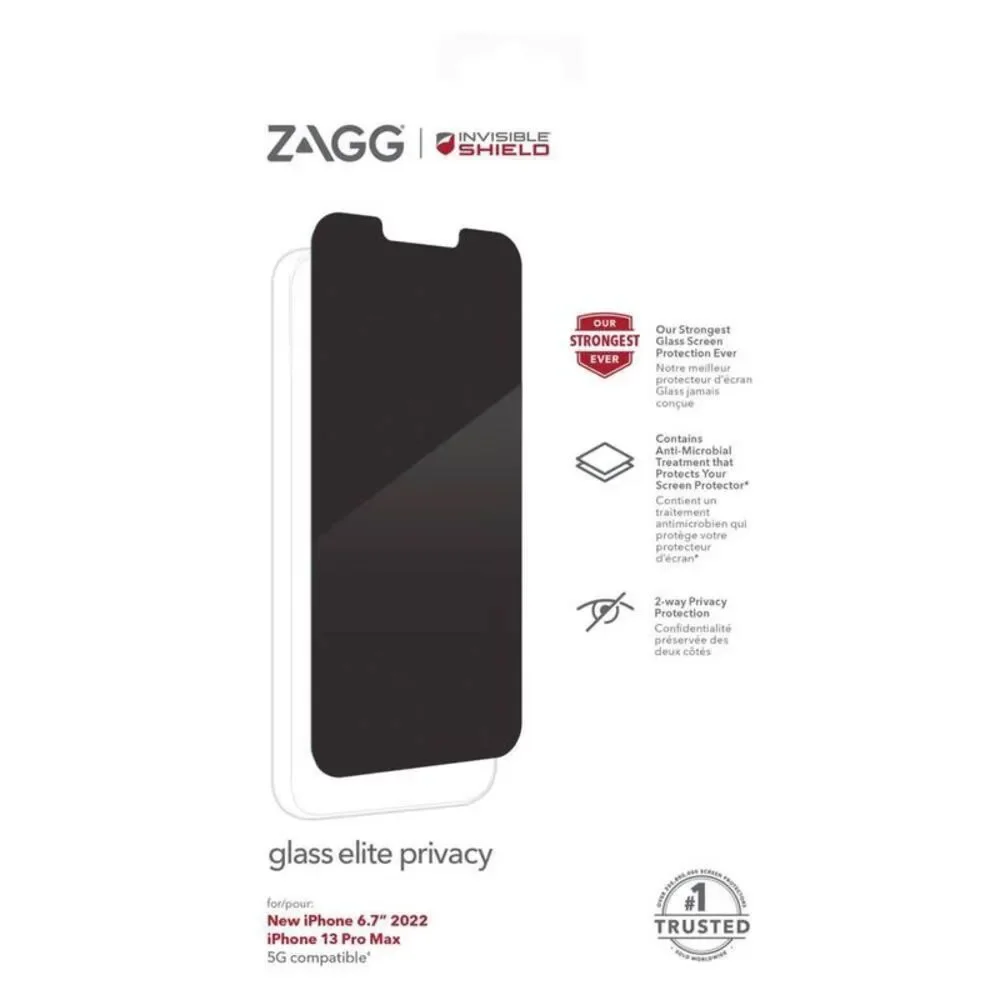 ZAGG Apple iPhone 14 Plus InvisibleShield Glass Elite Privacy AM Screen Pro